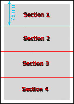 Sections de la feuille